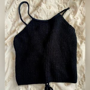 SHEIN black crop tank top size small